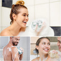 Yoget 4 Pack Shower Loofah Sponge, 60G Bath Loofa Exfoliating Body Scrubber Green