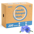 Laundry Detergent Sheets 200 Sheets, Fragrance-Free, Eco-Friendly, Plastic-Free, Hypoallergenic, Liquidless Washing Supplies for Dorm Travel