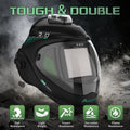 Panoramic View Auto Darkening Welding Helmet with LightÃÂ¯ÃÂ¼ÃÂ1/1/1/1 True Color Solar Powered Welding Hood MaskÃÂ¯ÃÂ¼ÃÂ4 Arc Sensor Wide