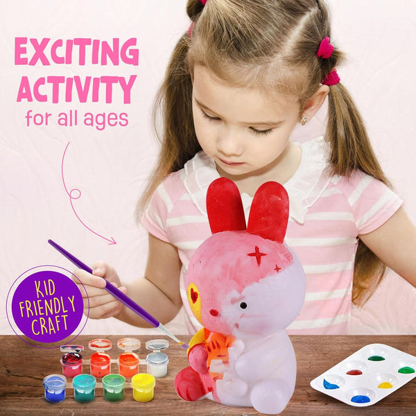 Paint Your Own Bunny Lamp Kit, Art Supplies Arts & Crafts Kit, Painting Kit for Kids 6-12, Arts and Crafts for Kids Ages 8-12, Toys Girls Boy