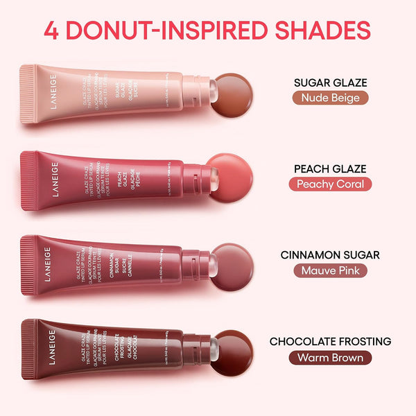 LANEIGE Glaze Craze Tinted Lip Serum: Hydrating Lip Serum for Glossy, Nourished Lips with Plumping Polypeptides Peach Glaze