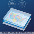 USA Map for Kids - LAMINATED - United States Wall Chart Map (18" x 24")