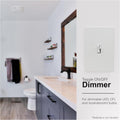 GE 18025 Dimmer, Toggle On/Off, White White 3-Way Toggle Switch