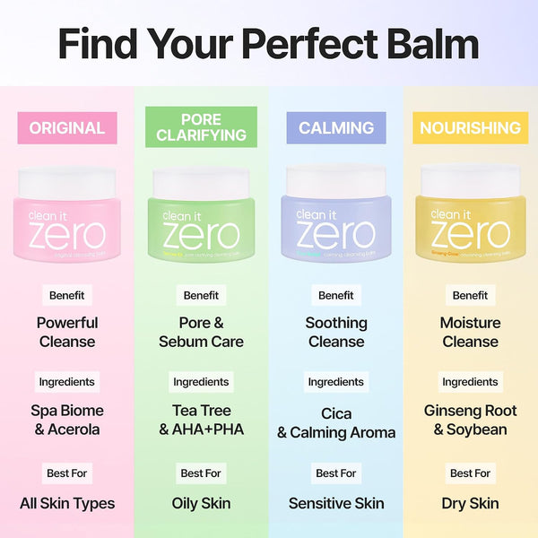 BANILA CO Clean it Zero Calming Cleansing Balm | Korean Makeup Remover for Sensitive Skin | Vegan | Cleansing Oil, Facial Cleanser Made with