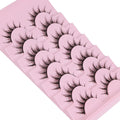 Manga Lashes Natural Look False Eyelashes Anime Lashes Mink Wispy Fluffy Spiky 3D Volume Eyelashes Pack Korean Japanese Asian Cosplay Fake