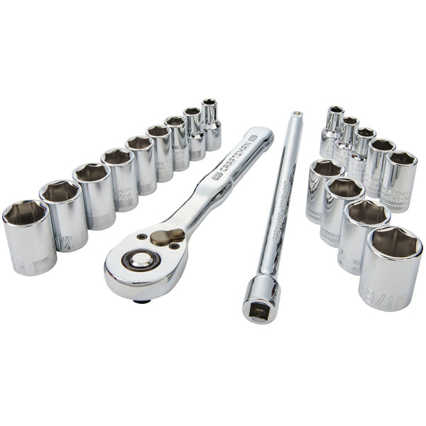 CRAFTSMAN Mechanics Tool Set, 1/4 Inch Drive, 20 Piece, 90-Tooth (CMMT12108)