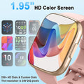 Smart Watch for Women, 1.95" HD Touchscreen Fitness Tracker with Bluetooth Calling, Fitness Watch with 110+ Sports Modes/Heart Rate/Sleep Monitor,