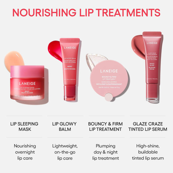LANEIGE Glaze Craze Tinted Lip Serum: Hydrating Lip Serum for Glossy, Nourished Lips with Plumping Polypeptides Peach Glaze