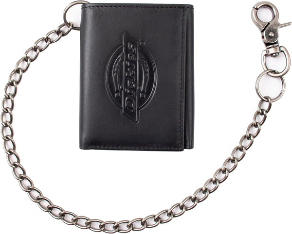Dickies Men's Trifold Chain Wallet One Size Dark Black