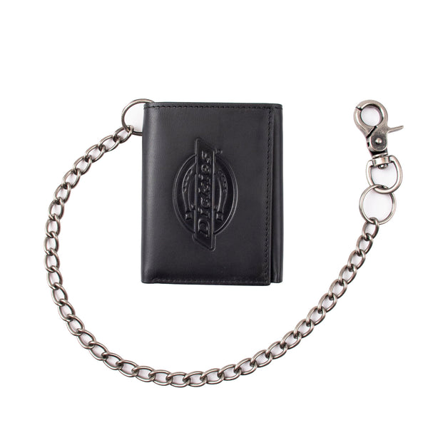 Dickies Men's Trifold Chain Wallet One Size Dark Black