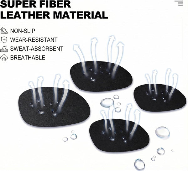 Shoe Heel Repair, 4 Pairs Inside Shoe Heel Patch Pad for Holes | Self-Adhesive, Heel Repair, Hole Repair, For Sneaker, Leather Shoes 4 Pair Black