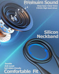 ZXQ Wireless Bluetooth Neckband Headphones 100 Hours Long Playtime,Around The Neck Bluetooth Earbuds with Microphone,Waterproof Sport