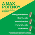 Nature's Way Alive! Max6 Potency Adult Complete Multivitamin, No Iron, 90ct | No Iron Added, Antioxidant Vitamins A, C, E, B-Vitamins Including