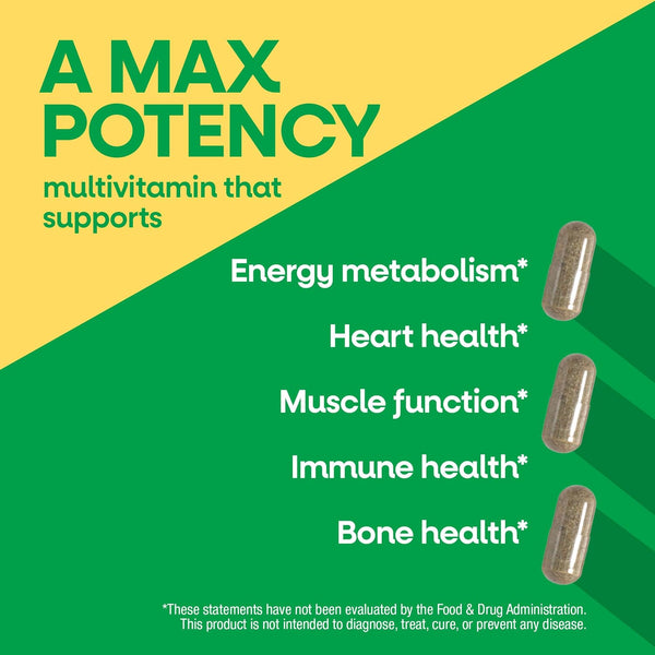 Nature's Way Alive! Max6 Potency Adult Complete Multivitamin, No Iron, 90ct | No Iron Added, Antioxidant Vitamins A, C, E, B-Vitamins Including