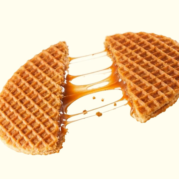 Rip Van Wafels Dutch Caramel & Vanilla Stroopwafels, Healthy Snacks, Non-GMO, Low Calorie, Low Sugar (3g), Office Snacks, Keto Friendly, 12 Count