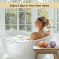 Aqua Elegante Flower Bath Bombs Gift Set - 12 Large Bathbombs for Women with Scented Essential Oils and Moisturizing Shea Butter, No Stain,