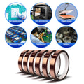 MEBMIK Heat Tape for Sublimation Transfer, Heat Resistant/Press, Adhesive Transfer Tape, Thermal, No Residue, 6 Rolls 10mm x33m(108ft)