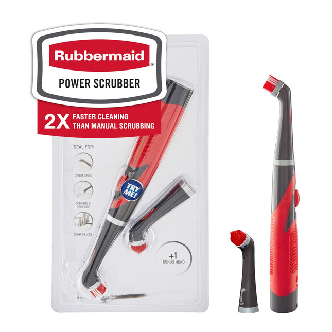 Rubbermaid Reveal Power Scrubber with Multi-Purpose & Grout Head, Cordless Elect