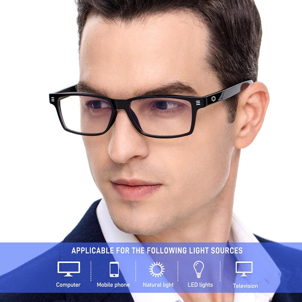 ANYLUV Blue Light Glasses for Sleep, 99.9% Blue Green Light Blocking with Red Lens, Blue Light Glasses Black Clear