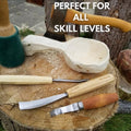 Wood Carving Tools Set of 12 Wood Chisels - Glides Through Wood Like Butter - Quality Carving Tools Chisel Set for All Skill Levels, Woodworking