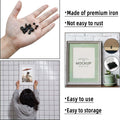 160-Piece Metal Picture Frame Set with 160 Screws, Turn Button Fasteners, Black Frame Hardware, Hanging Hangers for Photos, Crafts, Posters