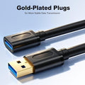 USB Extension Cable 1Ft, USB 3.0 Repeater USB Male to Female Lead with Signal Amplification Active Cord for Printers, Keyboards, Game Console,