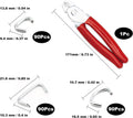 270 Pcs of 3 Sizes Galvanized Hog Rings Assortment Kit and Pliers | Professional Pliers Widely for Bungee Animal Pet Cages Bagging Meat and
