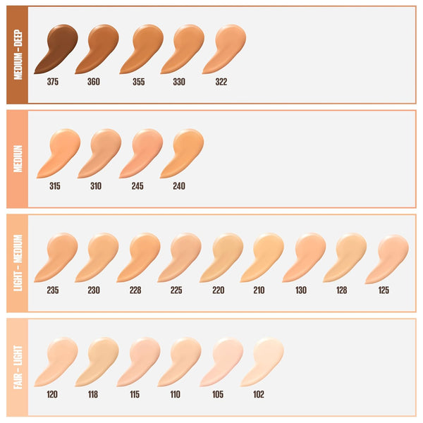 Maybelline Fit Me Dewy + Smooth Liquid Foundation Makeup, Mocha, 1 Count (Packaging May Vary)