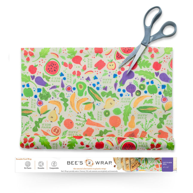 Bee'S Wrap Beeswax Wraps for Food - Garden Party Cut to Size Wax Paper Roll - Ma