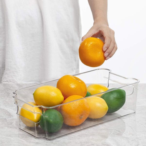 HOOJO Refrigerator Organizers and Storage - 8pcs Clear Plastic Bins For Fridge, Freezer, Kitchen Cabinet, Pantry Organization, BPA Free Fridge