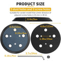 2 Pack 5 Inch 5 Hole Orbital Sander Replacement Pad for Porter Cable 333 333VS Random Orbit Sanders - Hook and Loop Sanding Pad Parts for Porter