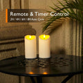 Homemory 6"x3" Outdoor Waterproof Flameless Candles, LED Candles, Battery Operated Candles with Remote and Timers, Electric Fake Plastic Pillar