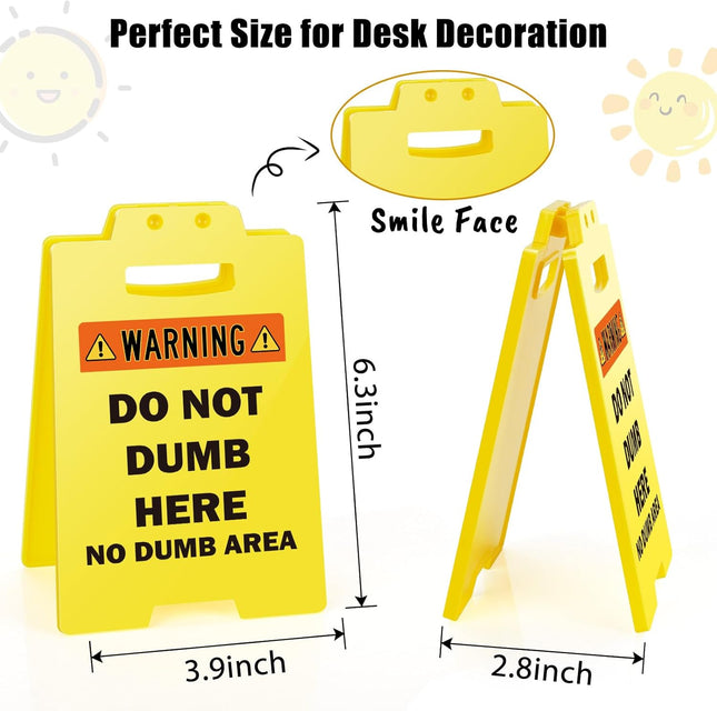 MBL Funny Team Office Gifts - Funny Fun Gag Desk Warning Caution Sign Cubicle Decor for Coworker Teammate Employee Boss 