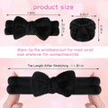 WSYUB Makeup Headbands,Black Spa Headband Wristbands for Washing Face