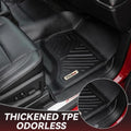 YITAMOTOR Floor Mats for 2014-2018 Silverado/Sierra 1500, 2015-2019 2500HD 3500HD, Crew Cab w/Bench Seat Carpet Floor, Custom Fit All Weather TPE