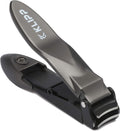 Nail Clippers for Men with Catcher - KLIPP Heavy Duty Razor-Sharp Self-Collecting Nail Cutter, Ergonomic Lever for Fingernails & Toenails, Ideal