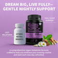 12-in-1 Melatonin Sleep Capsules - Natural Sleep Aids for Adults with Melatonin 5mg and Magnesium Glycinate 500mg, Sleep Aid with Ashwagandha, L