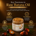 YBW Batana Oil for Hair Growth Dr. Sebi Organic, Natural, Pure and 100% Raw Batana Oil Paste from Honduras - Botana Enhances Hair Thickness,