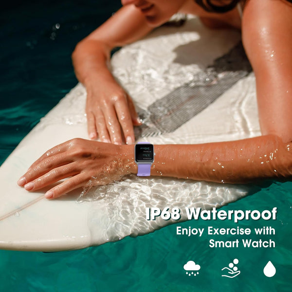Smart Watch Fitness Tracker No APP No Phone Needed, Step Counter Watch light Purple