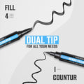 Viking Revolution Beard Pen (2 Pack) - Black Beard Pencil Filler for Men Lapiz para Barba de Hombre - Beard Filler for Men Waterproof Beard