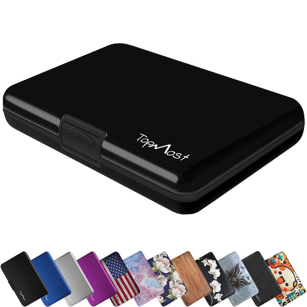 TopMost Aluminum Wallet, Card Case Wallet, Metal RFID Credit Card Holder for Men & Women, 6 Cotton Slots for 10-12 Cards And Bills, Rfd Protective