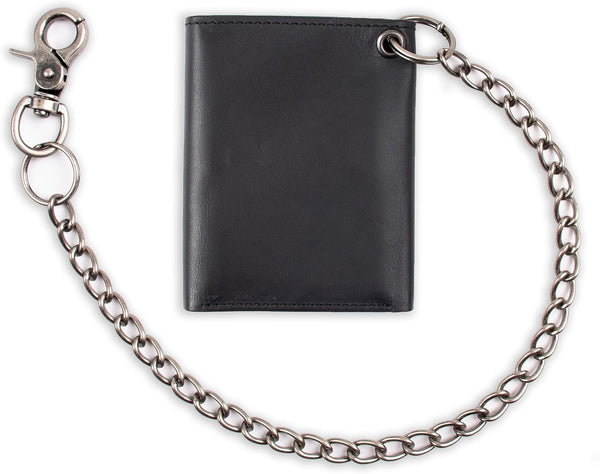 Dickies Men's Trifold Chain Wallet One Size Dark Black
