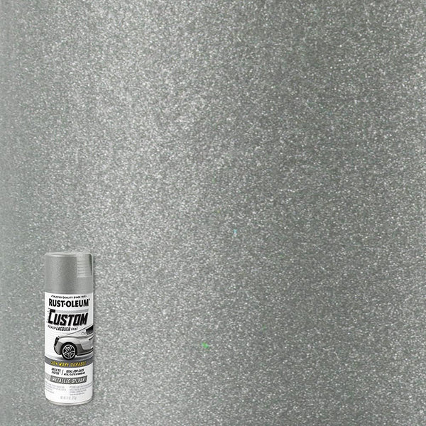 Rust-Oleum 323351 Automotive Custom Lacquer Spray Paint, 11 Oz, Metallic Silver