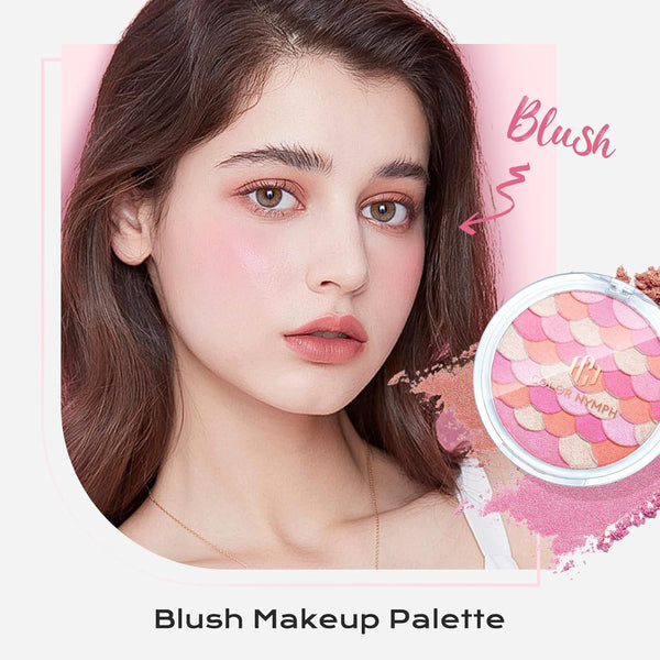 Color Nymph Multi-Colored Blush Highlighter Makeup Palettes | Highly Pigmented Soft Shimmer Powder | Vegan & Cruelty Free, Travel-Friendly Design
