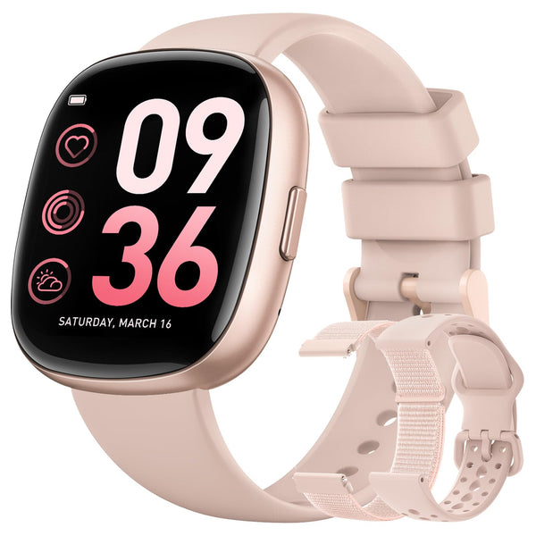 Smart Watches for Women Men with Call: Fitness Trackers with 24-Hour Heart Rate Spo2 Sleep Monitor 5ATM Waterproof 120+ Sport Mode Watches for