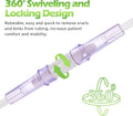 Oxygen Tubing Swivel Connector - 10 PCS Cannula Connectors, Avoid Tube Tangles (Male to Male)