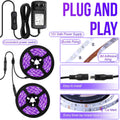 66ft/20M LED Black Light Strip Kit, 1200 Units Lamp Beads, 385nm-400nm, 12V Flexible Blacklight Fixtures, 20M LED Ribbon, Non-Waterproof for