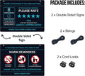 Compatible with Lyft Uber (2-Pack) Tips Rating Appreciated Rideshare Accessories Ã¢ÂÂ 7Ã¢ÂÂ X 5Ã¢ÂÂ Ã¢ÂÂ Interior Acrylic Headrest Sign -