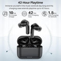 TOZO NC2 Hybrid Active Noise Cancelling Wireless Earbuds, In-Ear Detection Headphones, IPX6 Waterproof Bluetooth 5.3 Stereo Earphones, Immersive