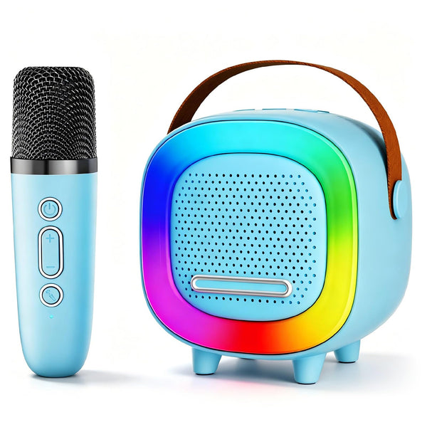 Mini Karaoke Machine Speaker for Kids Adults, Portable Bluetooth with 2 Wireless Microphones, Children'S Day Birthday Gift Ideas for Toys for